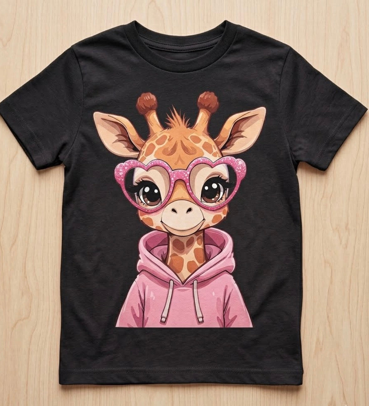 Cute Girls Giraffe Tshirt