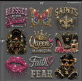 13 x 13 DTF transfers